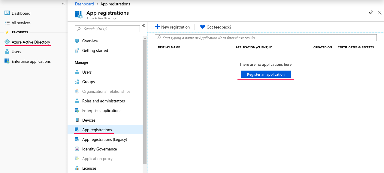 App registration
