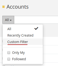 Report filter